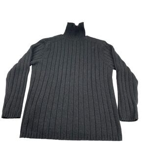 Nordstrom Vintage Men's  Sweater Dark Gray Size L Cotton PURE STUFF‎ Mock Neck